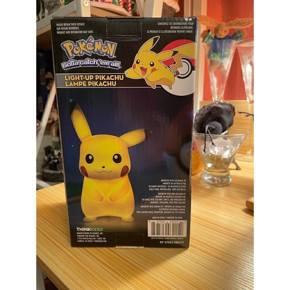 ThinkGeek Pokemon 7-Inch Light-Up Pikachu Lamp - Picture 2 of 6